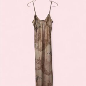 SHEIN Brown Backless Dress